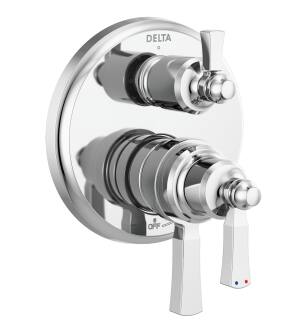 Delta Dorval™ T27856 Traditional 2-Handle Monitor 17 Series Valve Trim with 3 Setting Diverter in Chrome