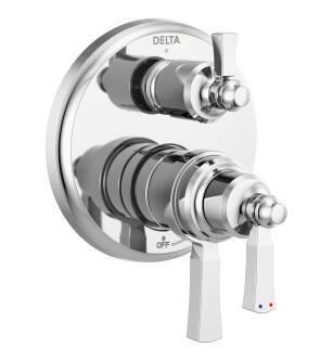 Delta Dorval™ T27T856 Traditional 2-Handle Monitor 17T Series Valve Trim with 3 Setting Diverter in Chrome
