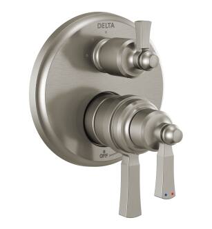 Delta Dorval™ T27T856-SS Traditional 2-Handle Monitor 17T Series Valve Trim with 3 Setting Diverter in Stainless
