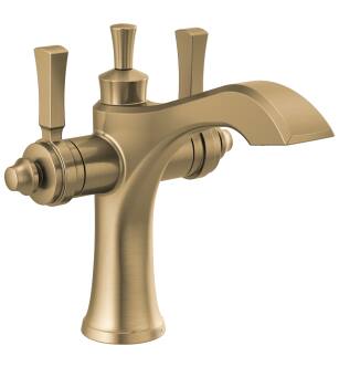 Delta Dorval™ 856-CZ-DST Two Handle Single Hole Monoblock Bathroom Faucet in Champagne Bronze