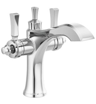 Delta Dorval™ 856-DST Two Handle Single Hole Monoblock Bathroom Faucet in Chrome