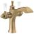 Delta Dorval™ 856-GS-DST Two Handle Single Hole Monoblock Bathroom Faucet in Champagne Bronze / Porcelain