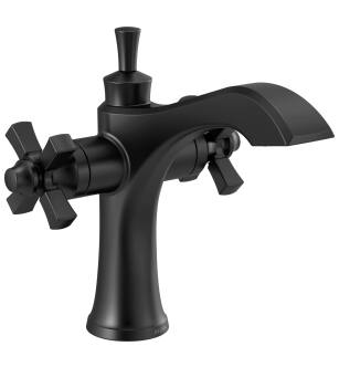 Delta Dorval™ 857-BL-DST Two Handle Single Hole Monoblock Bathroom Faucet in Matte Black