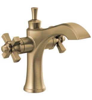 Delta Dorval™ 857-CZ-DST Two Handle Single Hole Monoblock Bathroom Faucet in Champagne Bronze