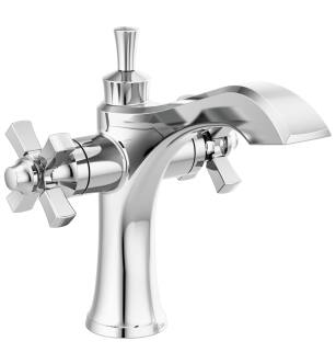 Delta Dorval™ 857-DST Two Handle Single Hole Monoblock Bathroom Faucet in Chrome