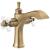 Delta Dorval™ 857-GS-DST Two Handle Single Hole Monoblock Bathroom Faucet in Champagne Bronze / Porcelain