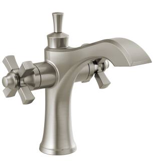 Delta Dorval™ 857-SS-DST Two Handle Single Hole Monoblock Bathroom Faucet in Stainless