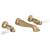 Delta Dorval™ T3556LF-GSWL Two Handle Wall Mount Bathroom Faucet Trim Only in Champagne Bronze / Porcelain