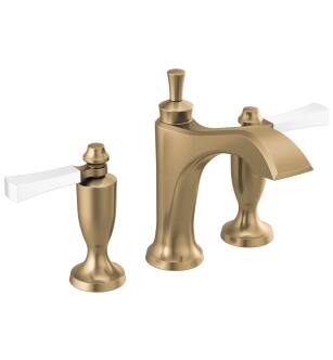 Delta Dorval™ 3556-GSMPU-DST Two Handle Widespread Bathroom Faucet in Champagne Bronze / Porcelain