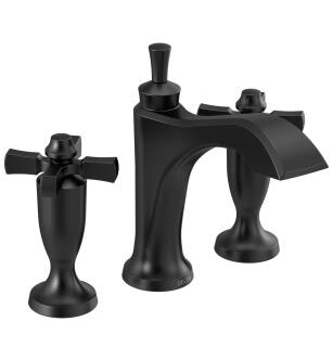 Delta Dorval™ 3557-BLMPU-DST Two Handle Widespread Bathroom Faucet in Matte Black