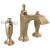 Delta Dorval™ 3557-GSMPU-DST Two Handle Widespread Bathroom Faucet in Champagne Bronze / Porcelain