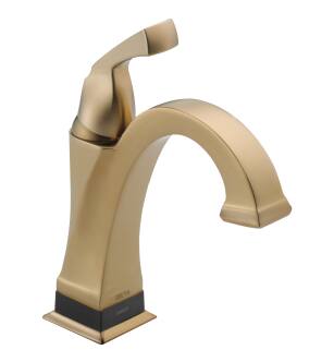 Delta Dryden™ 551T-CZ-DST Single Handle Bathroom Faucet with Touch2O.xt® Technology Three Hole Deck Mount in Champagne Bronze