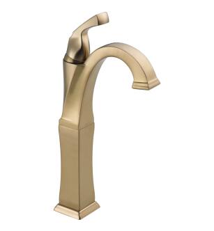 Delta Dryden™ 751-CZ-DST Single Handle Vessel Bathroom Faucet in Champagne Bronze