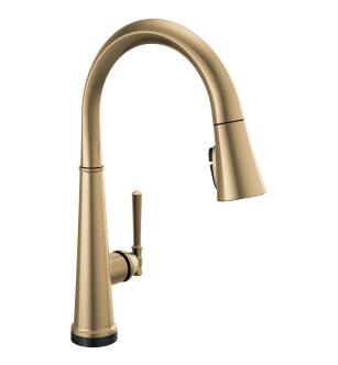 Delta Emmeline™ 9182T-CZ-PR-DST Single Handle Pull Down Kitchen Faucet with Touch2O Technology Three Hole Deck Mount in Lumicoat Champagne Bronze