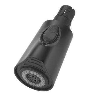 Delta Esque™ RP83819BL Spray & Hose Assembly - Pull-Down Three Hole Deck Mount in Matte Black