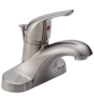 Delta Foundations® B510LF-SS Single Handle Centerset Bathroom Faucet in Stainless