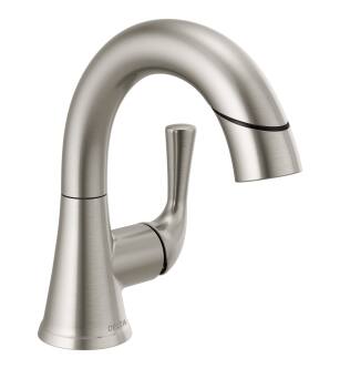 Delta Kayra™ 533LF-SSPDMPU Single Handle Pull-Down Bathroom Faucet Three Hole Deck Mount in Stainless