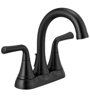 Delta Kayra™ 2533LF-BLMPU Two Handle Centerset Bathroom Faucet in Matte Black