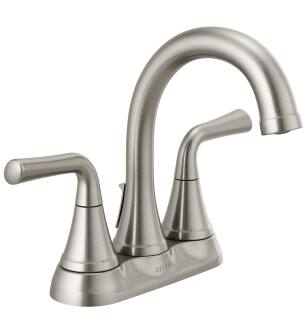 Delta Kayra™ 2533LF-SSTP Two Handle Tract-Pack Centerset Bathroom Faucet in Stainless