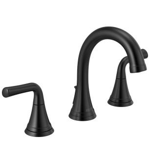 Delta Kayra™ 3533LF-BLMPU Two Handle Widespread Bathroom Faucet in Matte Black