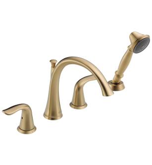 Delta Lahara® T4738-CZ Roman Tub with Handshower Trim in Champagne Bronze
