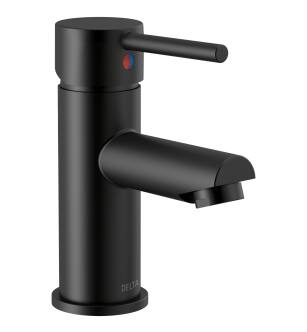 Delta Modern™ 559LF-BLGPM-PP Single Handle Project-Pack Bathroom Faucet Three Hole Deck Mount in Matte Black