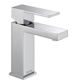 Delta Modern™ 567LF-PP Single Handle Project-Pack Bathroom Faucet Three Hole Deck Mount in Chrome