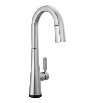 Delta Monrovia™ 9991T-AR-PR-DST Single Handle Pull-Down Bar/Prep Faucet with Touch2O Technology Three Hole Deck Mount in Lumicoat Arctic Stainless