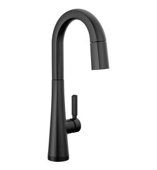 Delta Monrovia™ 9991T-BL-DST Single Handle Pull-Down Bar/Prep Faucet with Touch2O Technology Three Hole Deck Mount in Matte Black