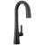 Delta Monrovia™ 9991T-BL-DST Single Handle Pull-Down Bar/Prep Faucet with Touch2O Technology Three Hole Deck Mount in Matte Black