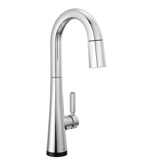 Delta Monrovia™ 9991T-PR-DST Single Handle Pull-Down Bar/Prep Faucet with Touch2O Technology Three Hole Deck Mount in Lumicoat Chrome