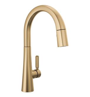 Delta Monrovia™ 9191-CZ-PR-DST Single Handle Pull-Down Kitchen Faucet Three Hole Deck Mount in Lumicoat Champagne Bronze