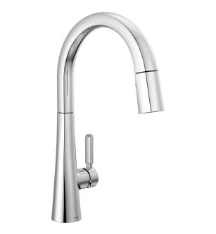Delta Monrovia™ 9191-PR-DST Single Handle Pull-Down Kitchen Faucet Three Hole Deck Mount in Lumicoat Chrome