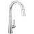 Delta Monrovia™ 9191-PR-DST Single Handle Pull-Down Kitchen Faucet Three Hole Deck Mount in Lumicoat Chrome