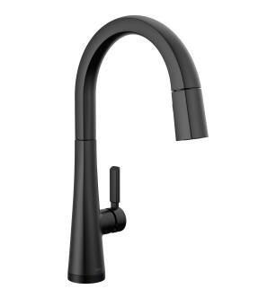 Delta Monrovia™ 9191T-BL-DST Single Handle Pull-Down Kitchen Faucet With Touch2O Technology Three Hole Deck Mount in Matte Black