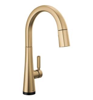 Delta Monrovia™ 9191T-CZ-PR-DST Single Handle Pull-Down Kitchen Faucet With Touch2O Technology Three Hole Deck Mount in Lumicoat Champagne Bronze