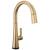 Delta Monrovia™ 9191T-CZ-PR-DST Single Handle Pull-Down Kitchen Faucet With Touch2O Technology Three Hole Deck Mount in Lumicoat Champagne Bronze