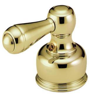 Delta NeoStyleOld H25PB Metal Lever Handle Set - 2H Bathroom in Polished Brass