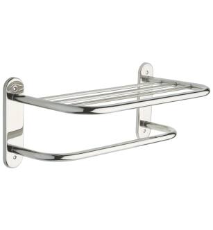 Delta Other 43618 18" Metal Towel Shelf with One Bar, Exposed Mounting in Chrome