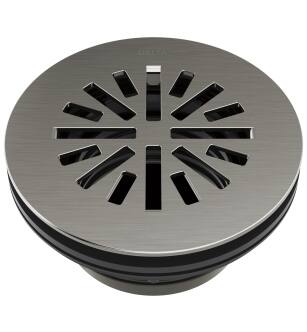 Delta Other DT051411-KS 4" Prefab Round Shower Drain in Black Stainless