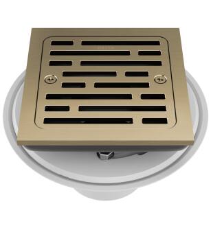 Delta Other DT062412-CZ 4" Tile-In Square Shower Drain in Champagne Bronze