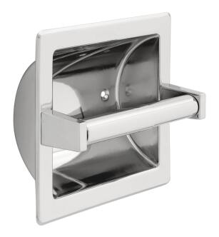 Delta Other 45072 Brass Recessed Paper Holder with Brass Roller in Chrome