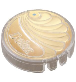 Delta Other RP18373PB Button Set - Hot / Cold - Clear in Polished Brass