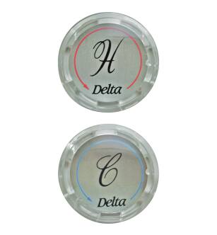 Delta Other RP19659 Button Set - Hot / Cold - Clear