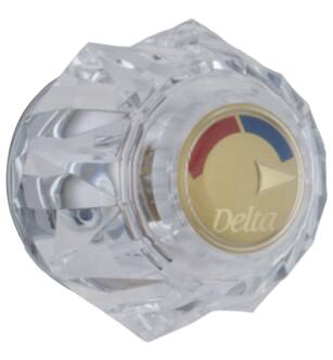 Delta Other H71PB Clear Knob Handle Kit in Polished Brass