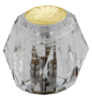 Delta Other H61PB Clear Knob Handle Set in Polished Brass