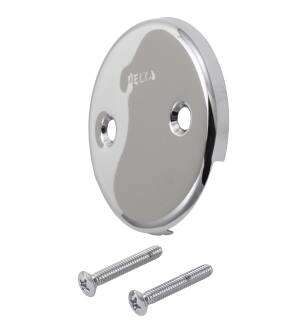 Delta Other RP31556 Overflow Plate & Screws - No Trip Lever in Chrome