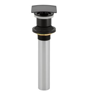 Delta Other 72174-BL Square Push Pop-Up Less Overflow in Matte Black