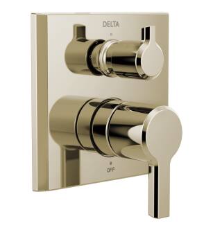 Delta Pivotal™ T24899-PN-PR 2-Handle Monitor® 14 Series Valve Trim with 3-Setting Diverter in Lumicoat Polished Nickel