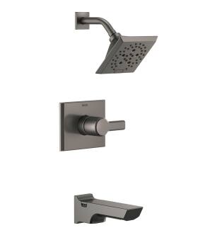 Delta Pivotal™ T14499-KS-PR Monitor® 14 Series H2Okinetic® Tub and Shower Trim in Lumicoat Black Stainless